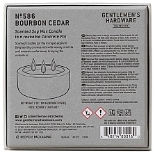 Świeca zapachowa, 3 knoty - Gentleme's Hardware Soy Wax Candle 586 Bourbon Cedar — Zdjęcie N5