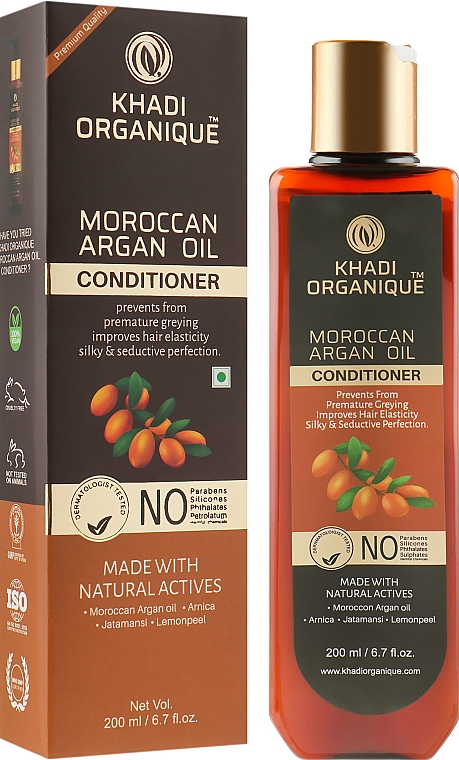 Naturalny balsam do włosów Marokański olejek arganowy - Khadi Organique Moroccan Argan Hair Conditioner — Zdjęcie N1