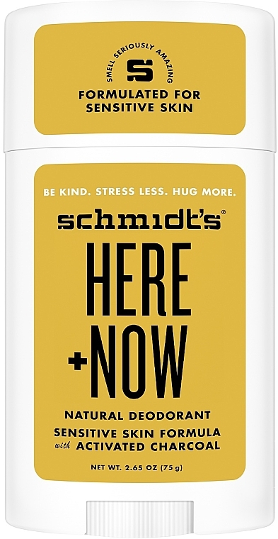 Naturalny dezodorant do skóry wrażliwej dla mężczyzn - Schmidt's Here +Now Natural Deodorant
