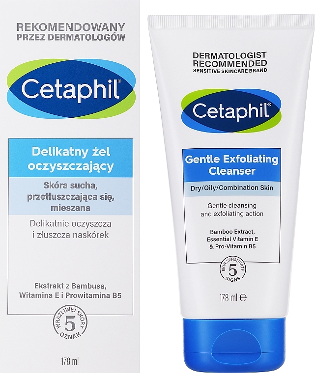 PRZECENA! Delikatny złuszczający żel do mycia twarzy - Cetaphil Gentle Exfoliator Cleansing * — Zdjęcie N2