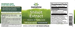 Suplement diety Wyciąg z shilajit, 400 mg - Swanson Shilajit Extract — Zdjęcie N2