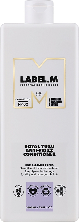 Odżywka do włosów kręconych - Label.m Professional Royal Yuzu Anti-Frizz Conditioner — Zdjęcie N1