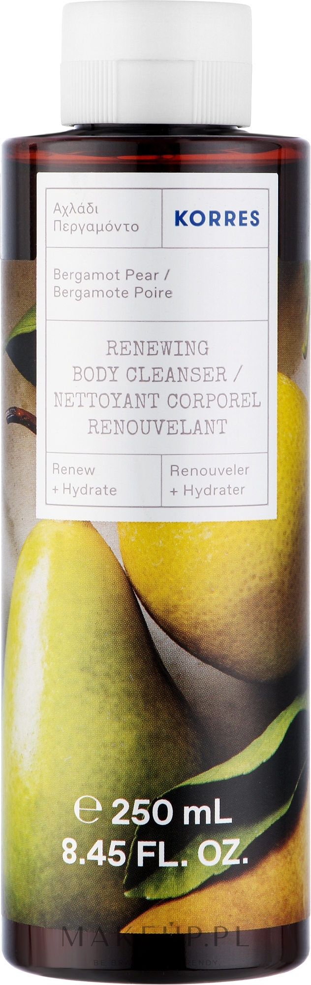 Rewitalizujący żel pod prysznic Bergamotka i gruszka - Korres Bergamot Pear Renewing Body Cleanser — Zdjęcie 250 ml