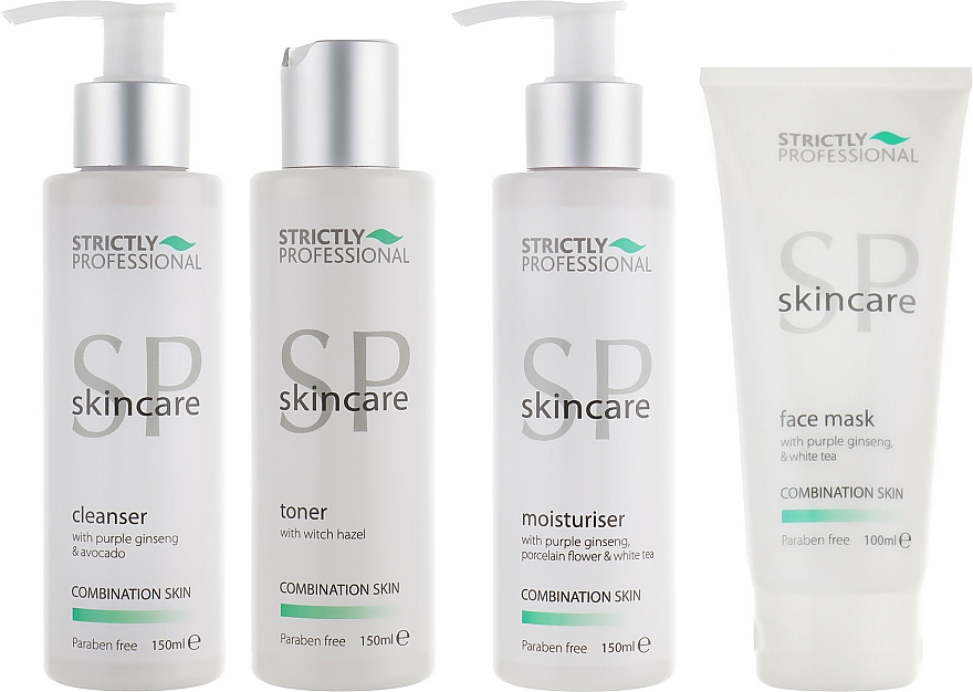 Zestaw kosmetyków do codziennego użytku - Strictly Professional SP Skincare (cleanser/150ml + toner/150ml + moisturiser/150ml + mask/100ml) — Zdjęcie N2