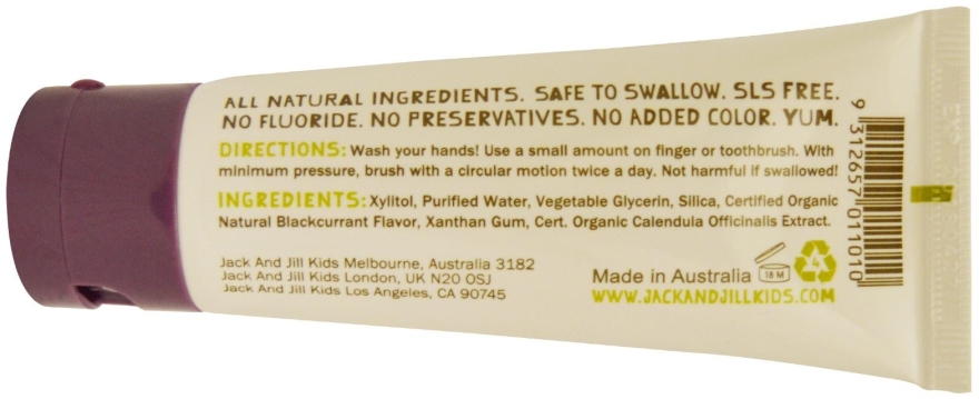 Pasta do zębów dla dzieci Czarna porzeczka - Jack N' Jill Natural Toothpaste Blackcurrant — Zdjęcie N2