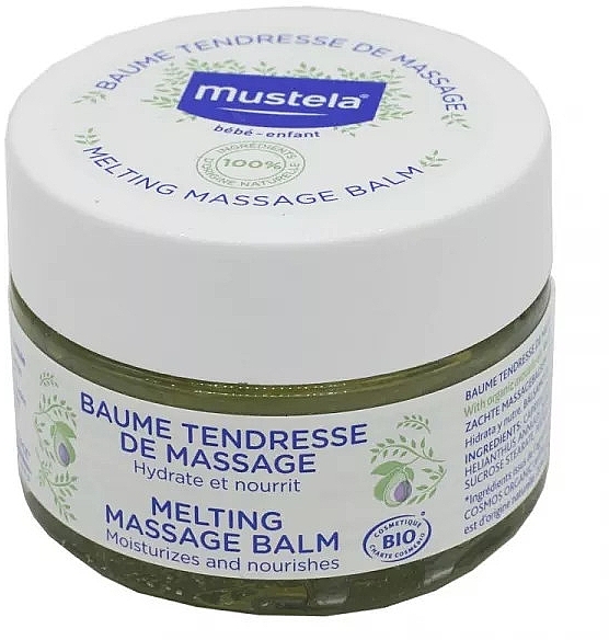 PRZECENA! Balsam do masażu dla dzieci - Mustela Melting Massage Balm Organic * — Zdjęcie N1