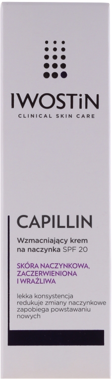 Wzmacniający krem na naczynka SPF 20 - Iwostin Capillin Cream SPF 20 — Zdjęcie N1