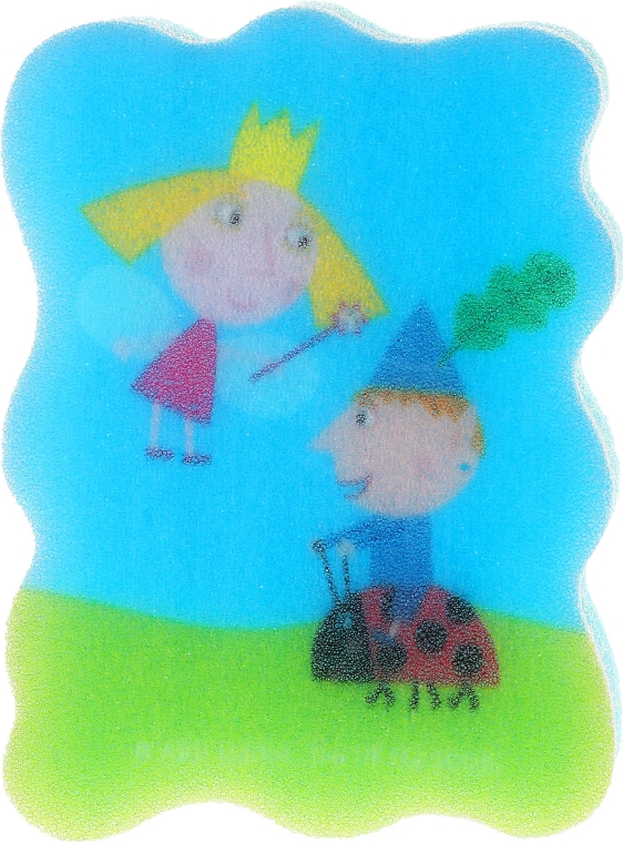 Gąbka kąpielowa dla dzieci, Małe królestwo Bena i Holly, błękitna - Suavipiel Ben & Holly — Zdjęcie N1