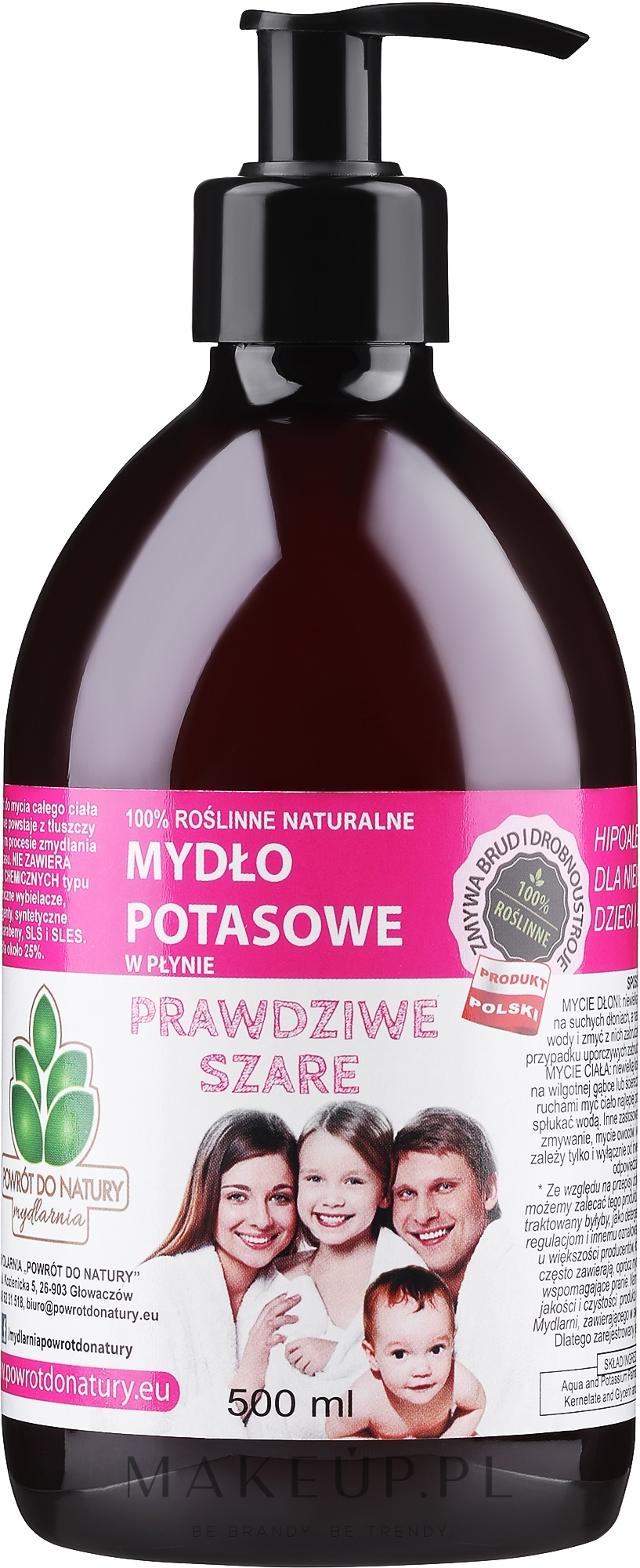 Powrot Do Natury Naturalne Mydło Potasowe W Płynie Szare Makeuppl 0606