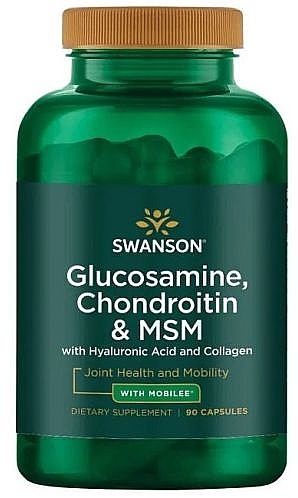 Suplement diety - Swanson Glucosamine Chondroitin & MSM 90 szt — Zdjęcie N1