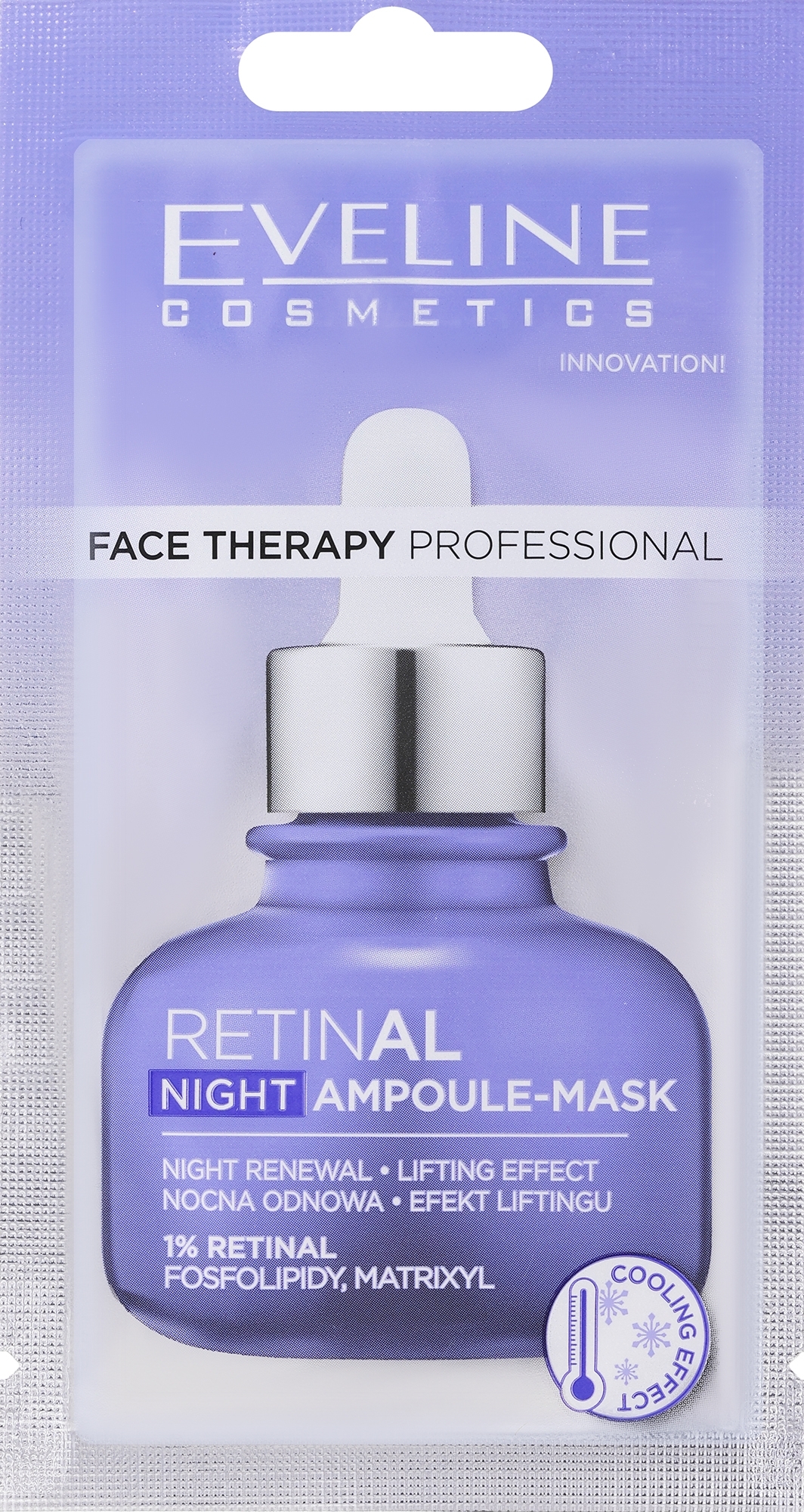 Ampułka z kremem do twarzy na noc - Eveline Face Therapy Retinal Night Ampoule-Mask — Zdjęcie 8 ml