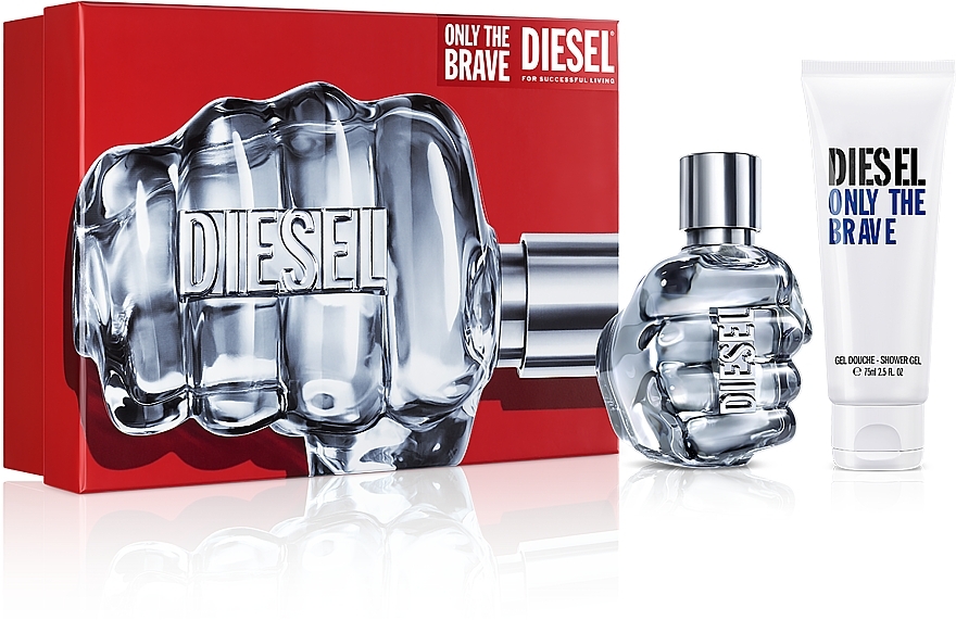 Diesel Only The Brave - Zestaw (edt 50 ml + sh/gel 75 ml) — Zdjęcie N1