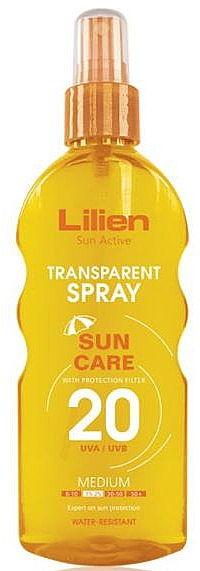Przeciwsłoneczny spray do ciała - Lilien Sun Active Transparent Spray SPF 20 — Zdjęcie N1