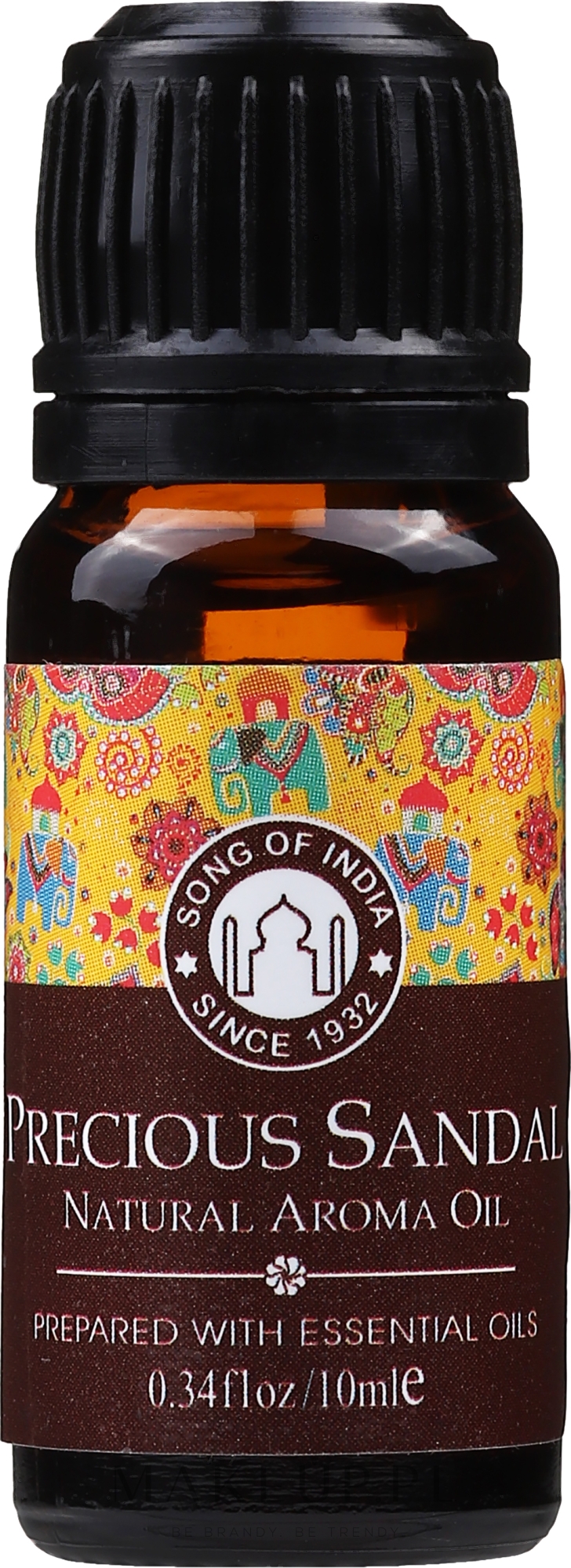 Olejek zapachowy z olejkami eterycznymi Drzewo sandałowe - Song of India Natural Aroma Oil Precious Sandal — Zdjęcie 10 ml
