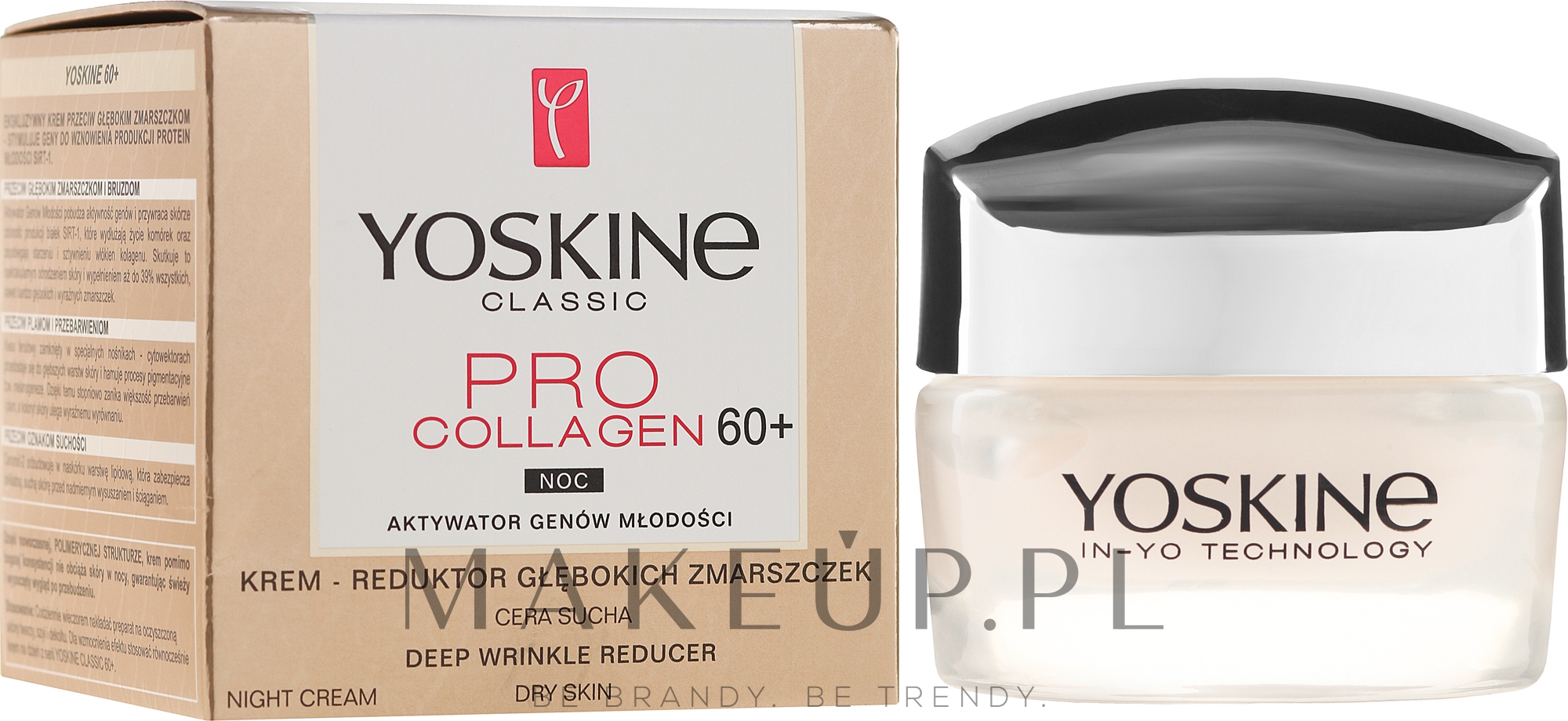 Regenerujący krem na noc do cery suchej 60+ - Yoskine Classic Pro Collagen Face Cream — Zdjęcie 50 ml