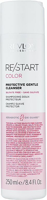 Bezsiarczanowy szampon do włosów farbowanych - Revlon Professional Restart Color Protective Gentle Cleanser