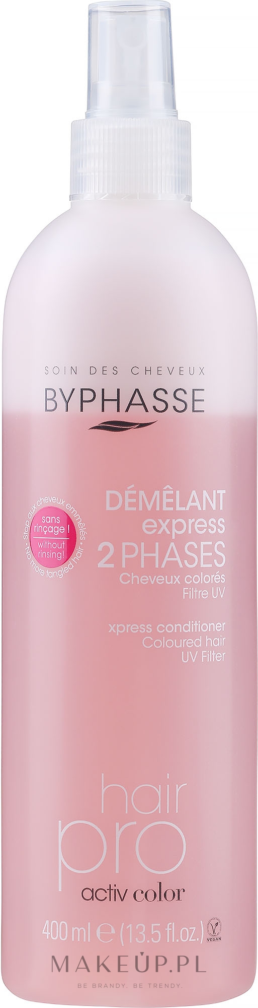 Dwufazowa odżywka w sprayu do włosów farbowanych - Byphasse Express 2 Activ Color — Zdjęcie 400 ml