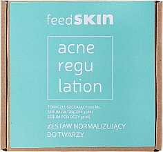 Kup Zestaw - Feedskin Acne Regulation (ton/100ml + f/serum/30ml + eye/seum/30ml)