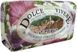Naturalne mydło w kostce Len, woda różana i morska lilia - Nesti Dante Dolce Vivere Portofino — Zdjęcie N1