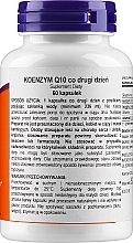 Koenzym Q10, 600 mg, 60 kapsułek - Now Foods CoQ10 With Vitamin E & Lecithin — Zdjęcie N2