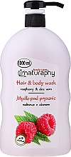 Mydło pod prysznic Malina i aloes - Naturaphy Raspberry & Aloe Vera Hair & Body Wash — Zdjęcie N1