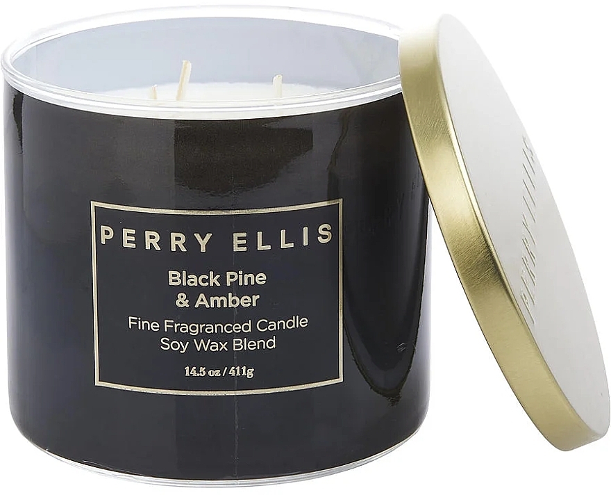 Świeca zapachowa - Perry Ellis Black Pine & Amber Fine Fragrance Candle — Zdjęcie N3