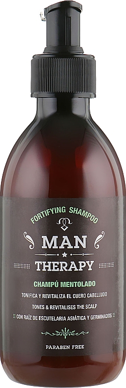 Szampon oczyszczający i wzmacniający z mentolem - Glossco Man Therapy Fortifying Shampoo — Zdjęcie N1