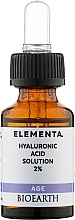 Serum do twarzy z kwasem hialuronowym 2% - Bioearth Elementa AGE Hyaluronic Acid 2% — Zdjęcie N3