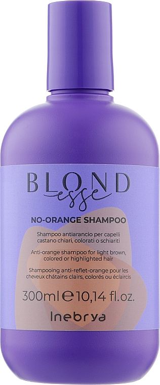 Szampon do włosów blond ochładzający kolor - Inebrya Blondesse No-Orange Shampoo