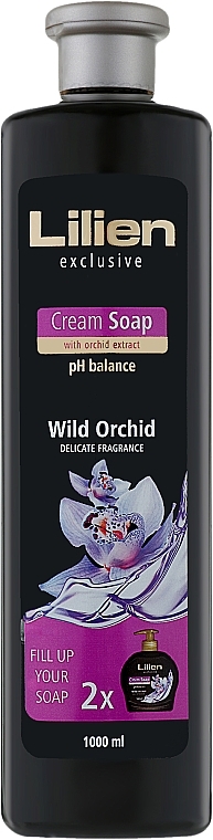 Kremowe mydło w płynie Dzika orchidea - Lilien Wild Orchid Cream Soap (wymienny wkład)