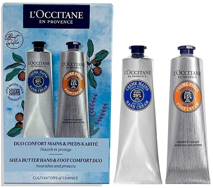 Zestaw - L'Occitane en Provence Hand & Foot (h/cr/150ml + f/cr/150ml) — Zdjęcie N1