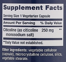 Suplementy diety Cytykolina - Life Extension Cognizin CDP-Choline Caps, 250 mg — Zdjęcie N3