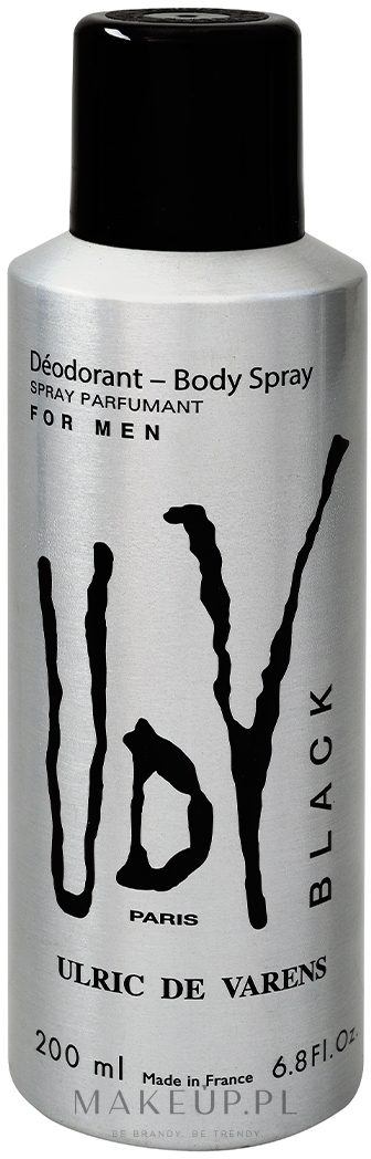Ulric de Varens UDV Black Deodorant - Dezodorant w sprayu dla mężczyzn — Zdjęcie 200 ml