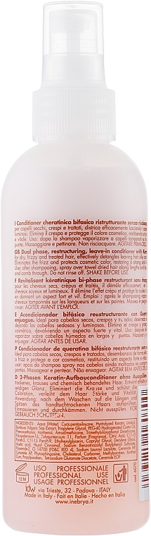 Dwufazowa odżywka w sprayu z keratyną - Inebrya Ice Cream Keratin Bi-Phase Conditioner — Zdjęcie N4