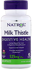 Ostropest plamisty w kapsułkach 525 mg - Natrol Milk Thistle — Zdjęcie N1