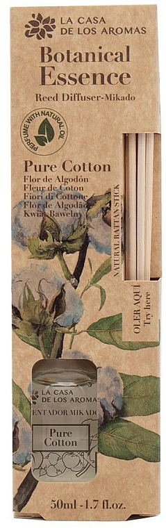 Dyfuzor zapachowy Czysta bawełna - La Casa de Los Aromas Botanical Essence Reed Diffuser Pure Cotton — Zdjęcie N1