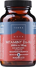 WYPRZEDAŻ Suplement diety Witamina D3 + K2 - Terranova Vitamin D3 + K2 2000 Complex * — Zdjęcie N2