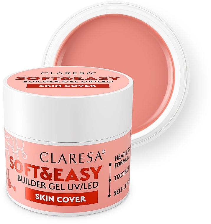 Modelujący żel do paznokci - Claresa Soft & Easy Builder Gel UV/LED Skin Cover — Zdjęcie N2