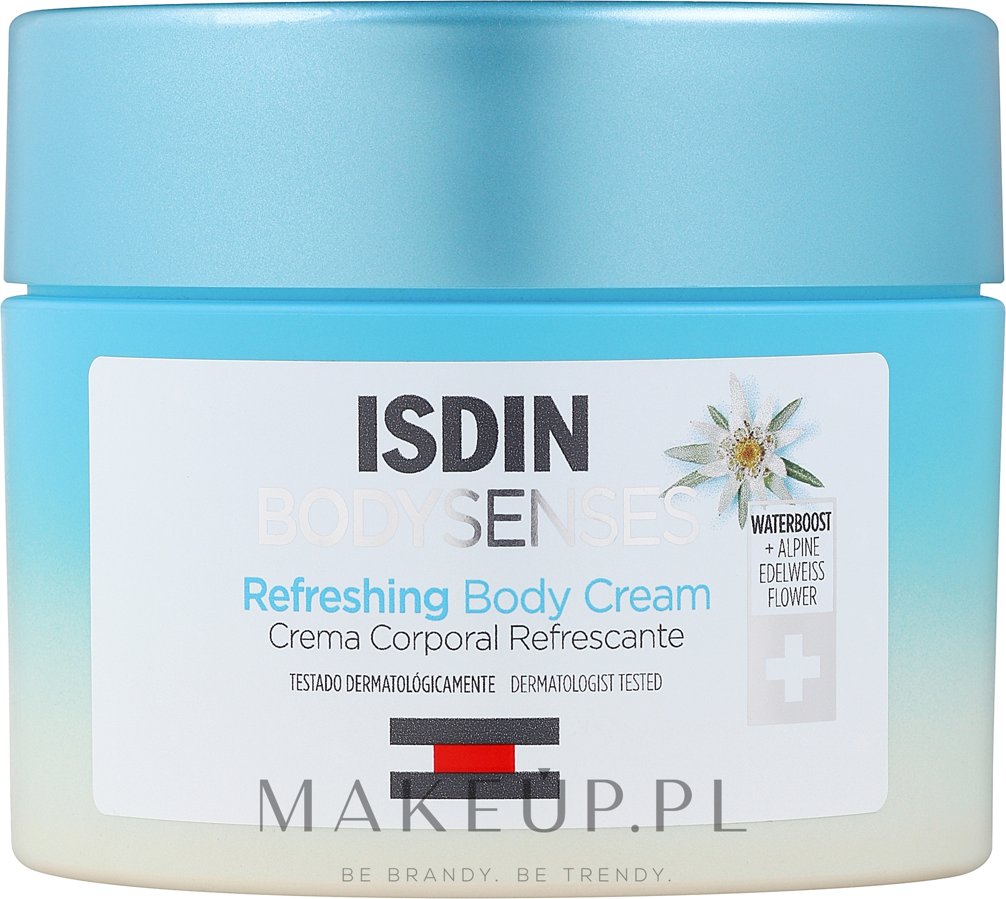 Krem do ciała z szarotką alpejską - Isdin BodySenses Alpine Edelweiss Flower Refreshing Body Cream — Zdjęcie 250 ml