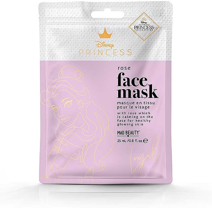 Maska do twarzy - Mad Beauty Disney Ultimate Princess Bella Facial Mask Rose  — Zdjęcie N1