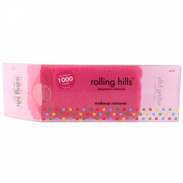 Wielorazowy ręcznik do demakijażu, różowy - Rolling Hills Makeup Remover Pink  — Zdjęcie N1