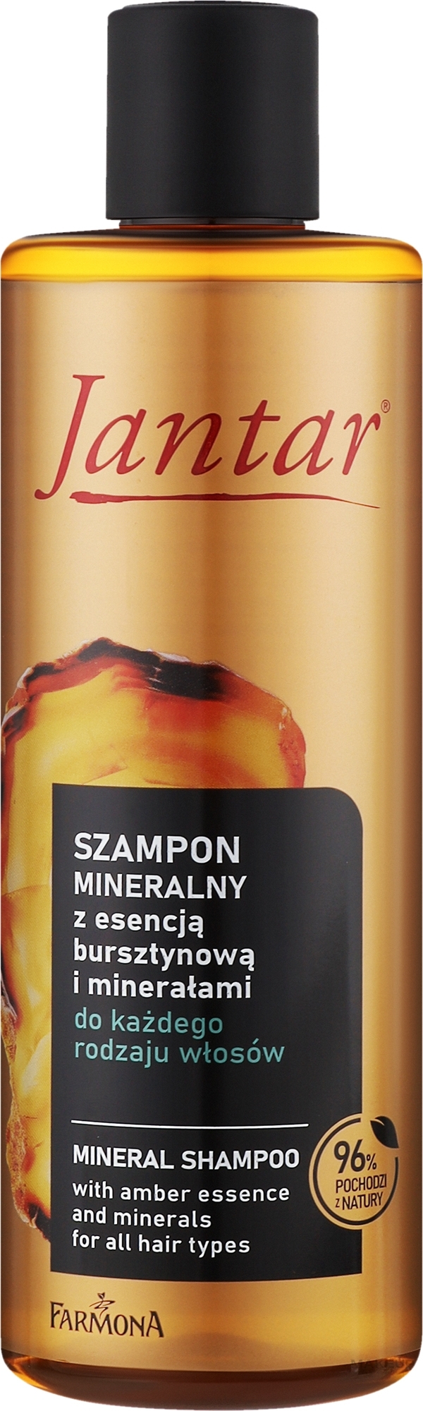 Szampon mineralny z bursztynową esencją i minerałami do wszystkich rodzajów włosów - Farmona Jantar Mineral Shampoo — Zdjęcie 300 ml