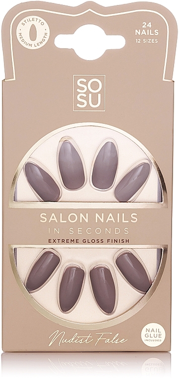 Zestaw sztucznych paznokci - Sosu by SJ Salon Nails In Seconds Nudist False — Zdjęcie N1