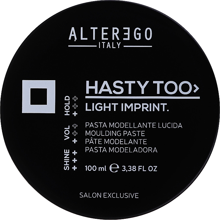 Nabłyszczająca pasta do stylizacji włosów o średnim utrwaleniu - Alter Ego Hasty Too Light Imprint Molding Paste — Zdjęcie N1