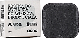 PRZECENA! Kostka do mycia 3 w 1 do włosów, brody i ciała - Auna Washing Bar For Beard And Body Hair * — Zdjęcie N4