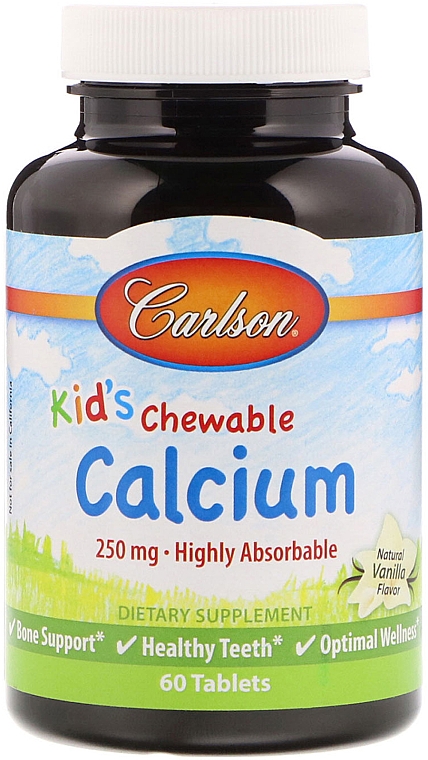 Żelki z wapniem dla dzieci - Carlson Labs Kid's Chewable Calcium — Zdjęcie N1