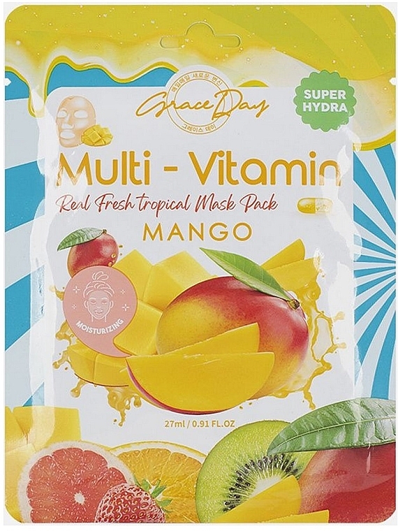 Maska w płachcie z ekstraktem z mango - Grace Day Multi-Vitamin Mango Mask Pack — Zdjęcie N1