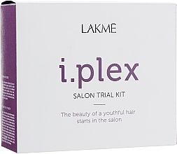 PRZECENA! Próbny zestaw salonowy do odbudowy włosów - Lakme I.Plex Salon Trial Kit (treatment/3x100ml) * — Zdjęcie N2