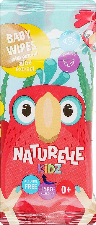 Nawilżane chusteczki dla niemowląt z aloesem - Naturelle Kidz Aloe Vera Wet Wipes — Zdjęcie N1