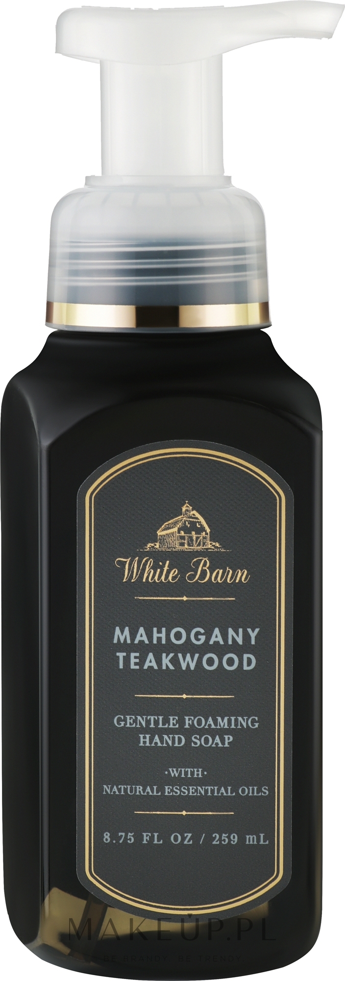 Mydło do rąk Mahogany Teakwood - Bath & Body Works White Barn Mahogany Teakwood Gentle Foaming Hand Soap — Zdjęcie 259 ml